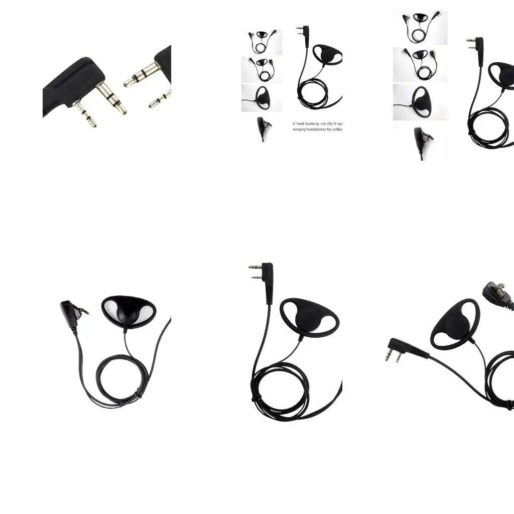  Coverts Radio Headset with PTT Button & Shirt Clip for Security Two Way Radios