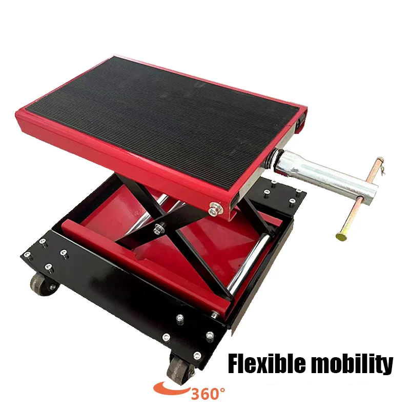 Detachable and movable Motorcycle Lift  Motorcycle Lift Scissor Lift Jack with Dolly & Hand Crank Center Hoist Crank Stand - Image 3