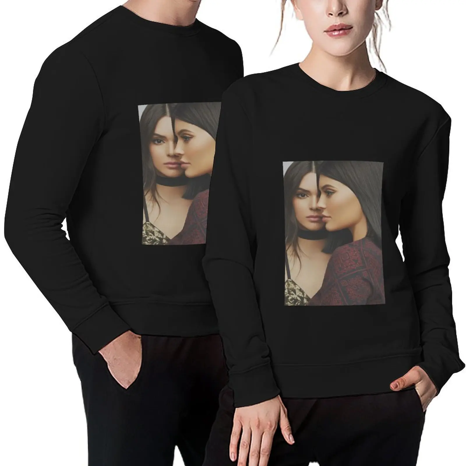 

Kendall and Kylie Jenner Pullover korean style clothes men's sweat-shirt set anime clothing men's sweat-shirt sweatshirt men