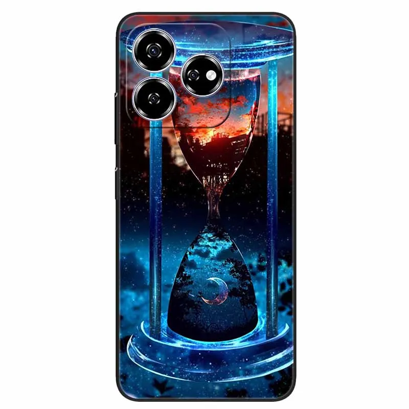 For ZTE Axon 60 Case Black Silicone TPU Soft Bumpers On for ZTE Blade V60 / Axon60 Z2356 Protector Covers Capa Animals Cool Wolf