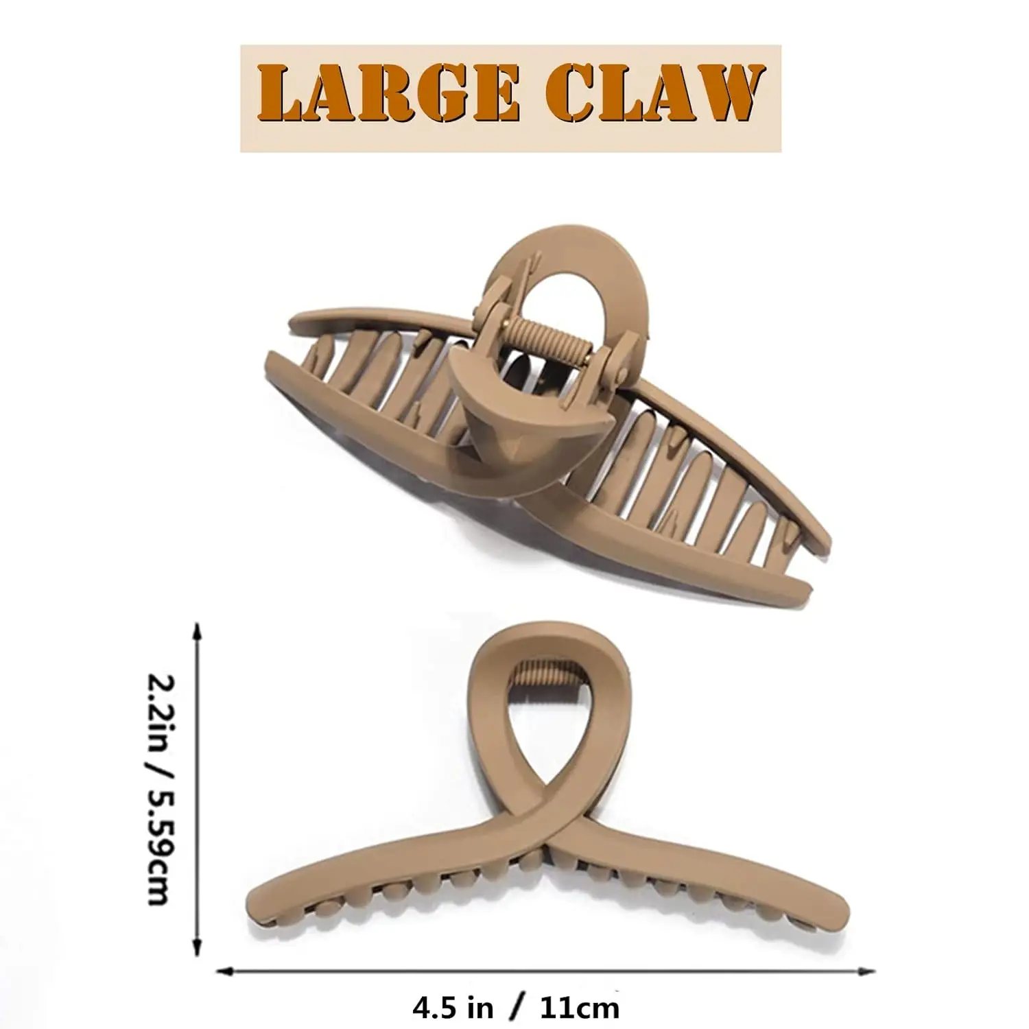7 Pcs Claw Clips,4.5 inch Claw Clips Medium Set, Claw Clips for Thick Hair,Simple Butterfly Hair Clips Design,Must Have Basic Ha