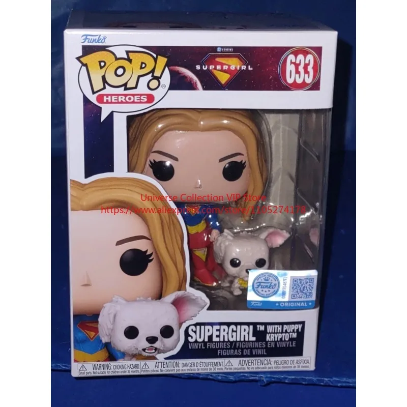 Figura de Vinilo Oficial Funko Pop DC Supergirl y Krypto, Personaje de Película, Estatua Coleccionable, Regalo para Coleccionistas de DC Comics