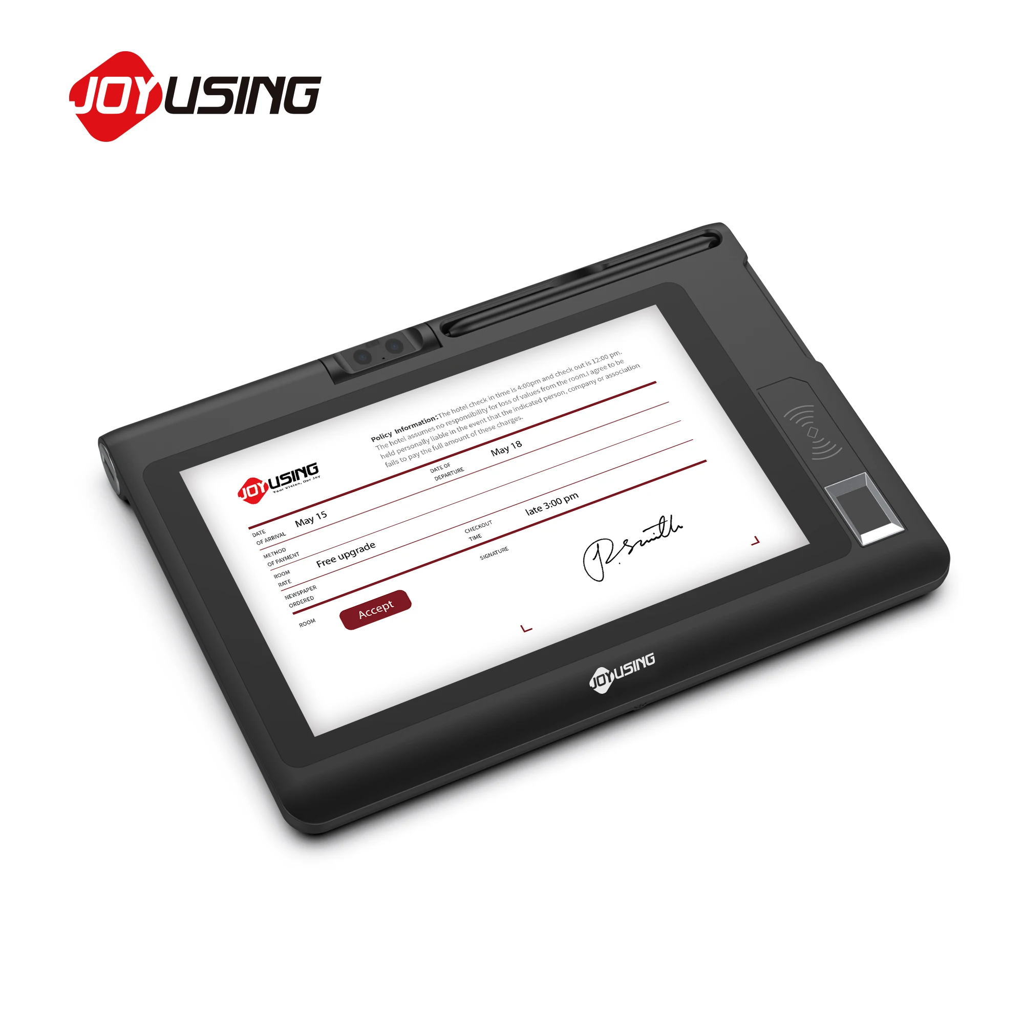 10.1 Inch Digital Signature Pad With Smart Card Reader And Biometric Fingerprint Scanner Multi-functional Office Device
