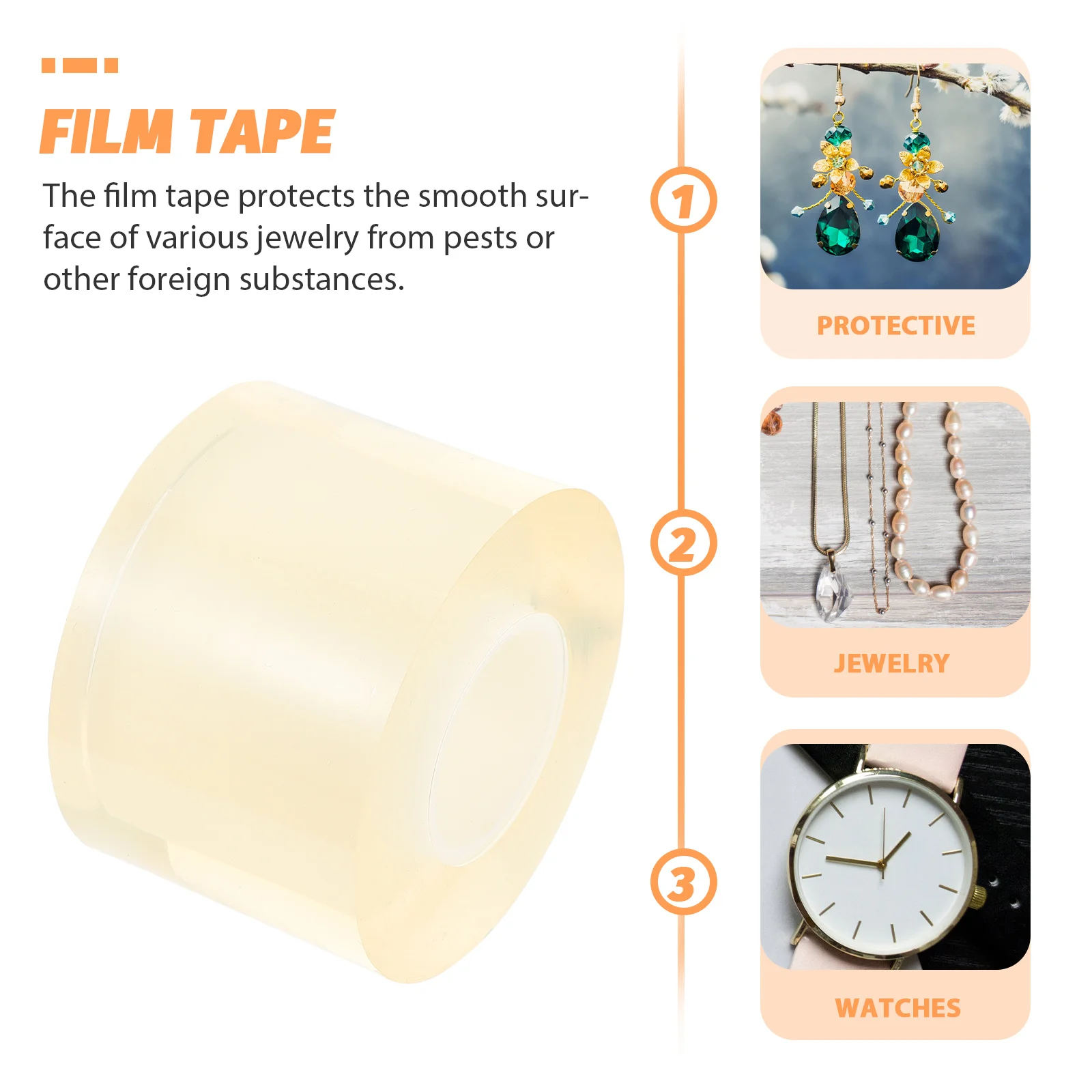 

Protective Film for Watch Jewelry Clear Anti Static Tape Repair Tool High Transparency Scratch Resistant Watches Accessories