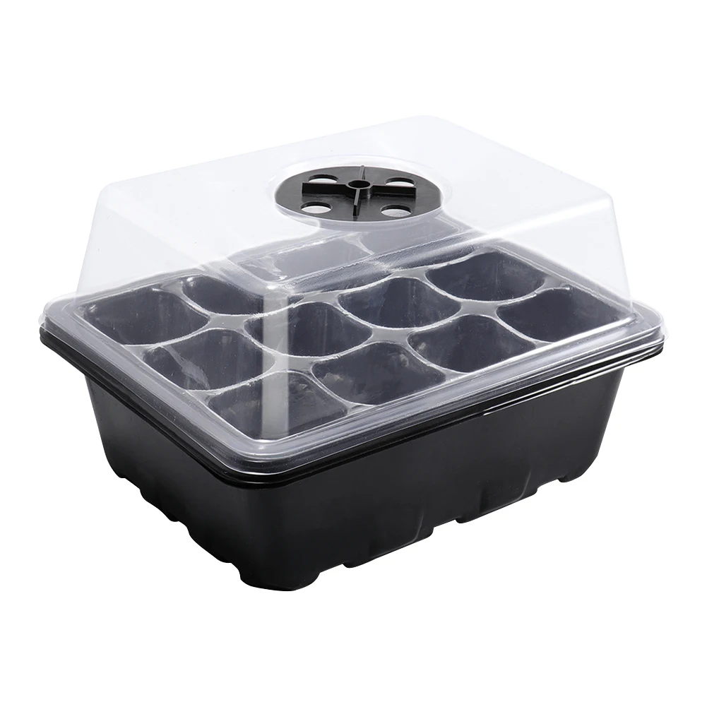 

12 Holes Plant Germination Starter Tray Stackable Succulent Propagation Tray Mini Greenhouse Germination Tray for Plant Growing