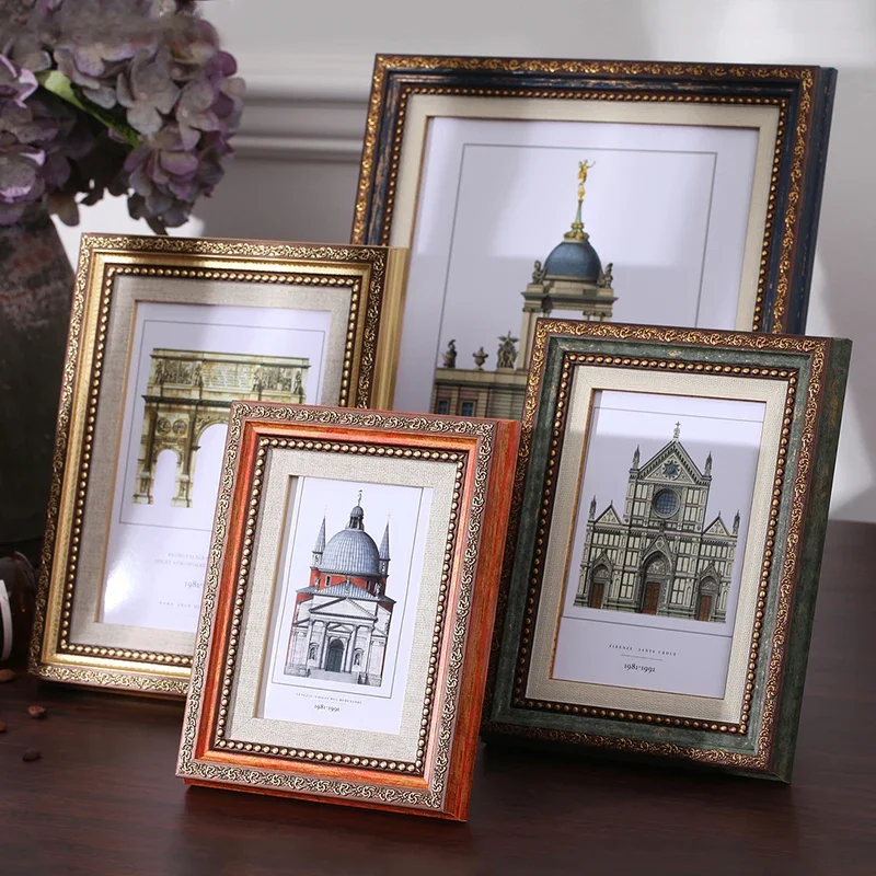 

Vintage Photo Frame Magnetic Transparent Multiple Wall Mirror Poca Stand Baroque Decor Marcos Antiguos Vintage Setup Decoration