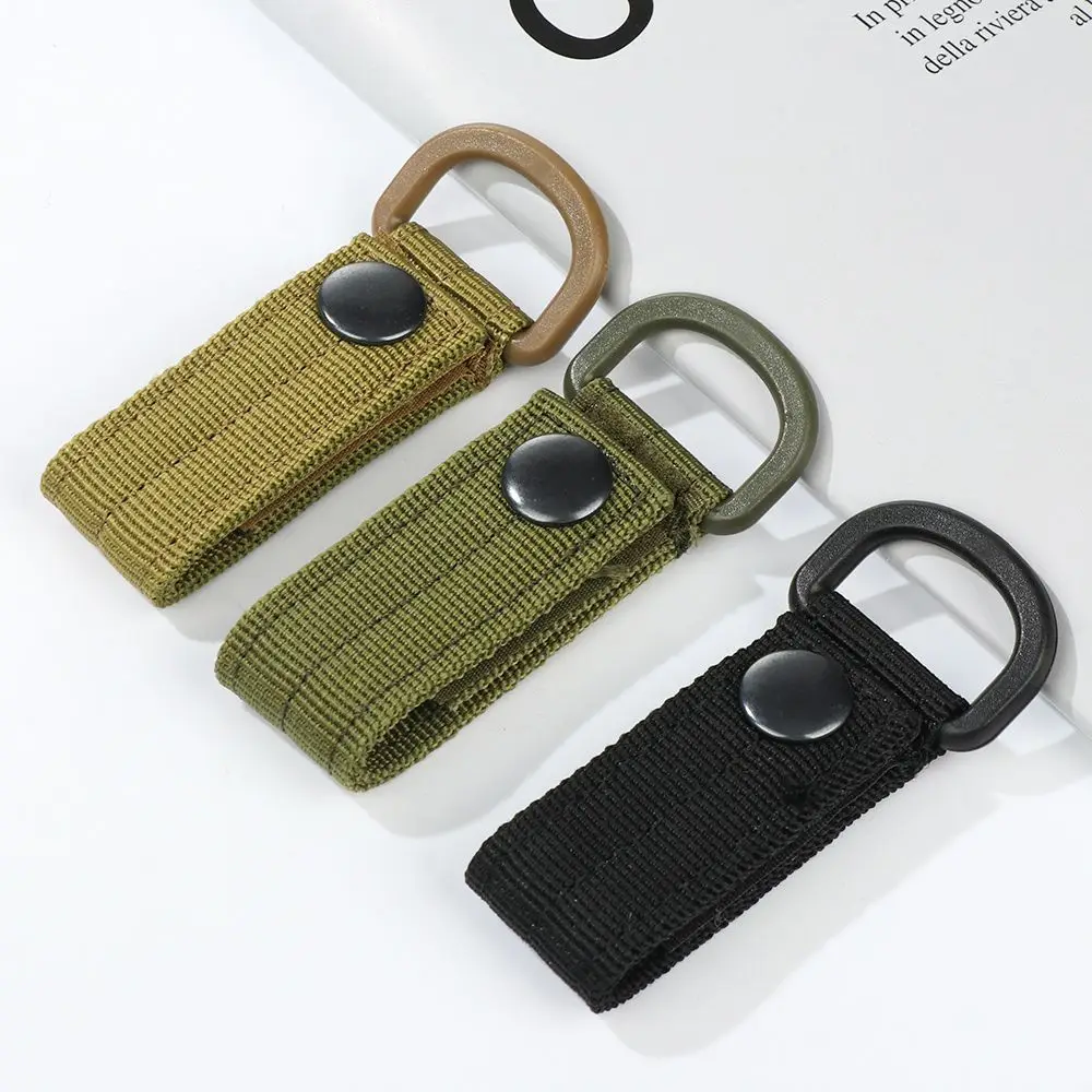 multifunctional Outdoor Sports Accessories Nylon Webbing Keychain Carabiners Hang Buckle Strap Belt Clips