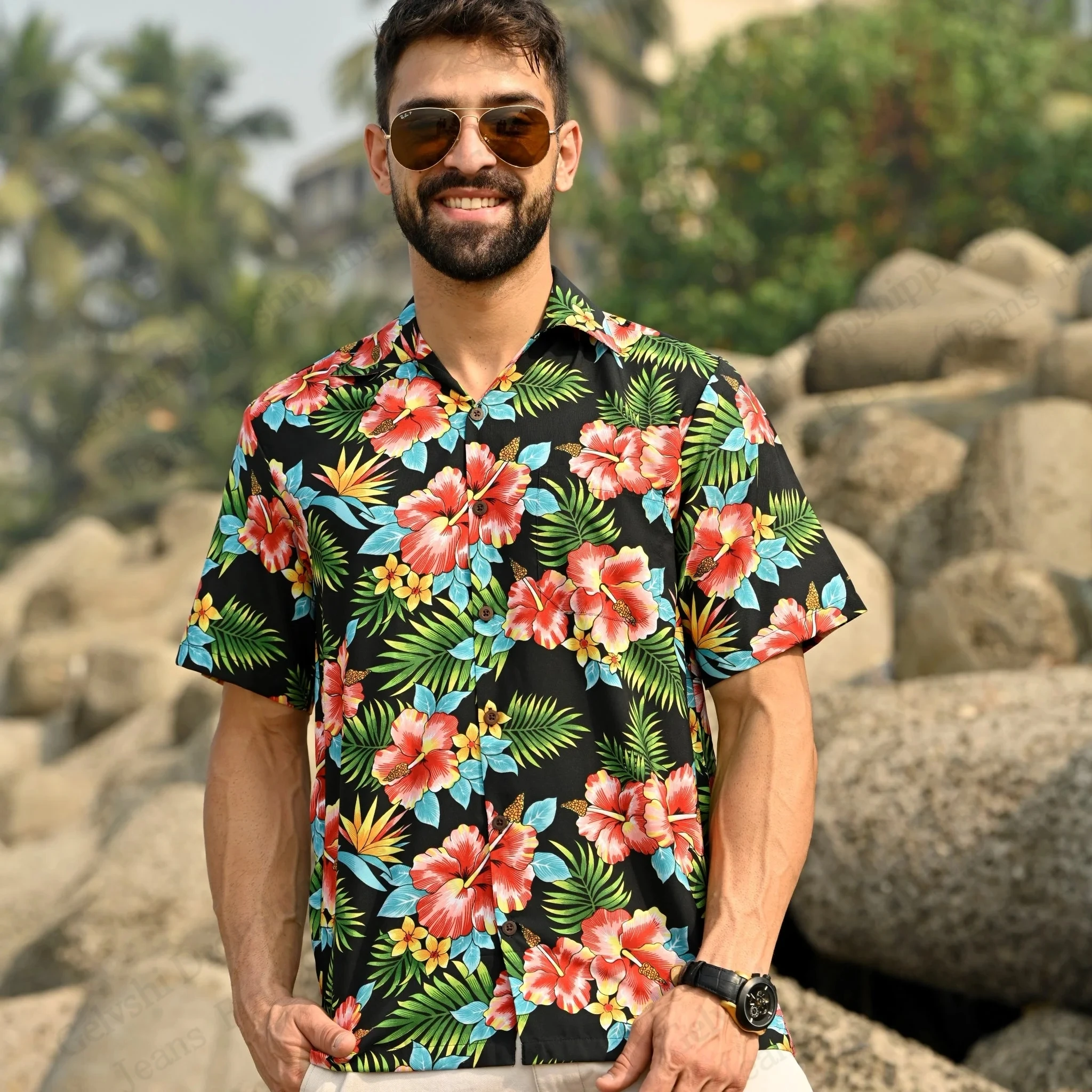 

Floral Leaf 3d Print Shirts Men Women Fashion Hawaiian Shirt Short Sleeve Casual Beach Shirts Lapel Blouse Party Vacation Tour