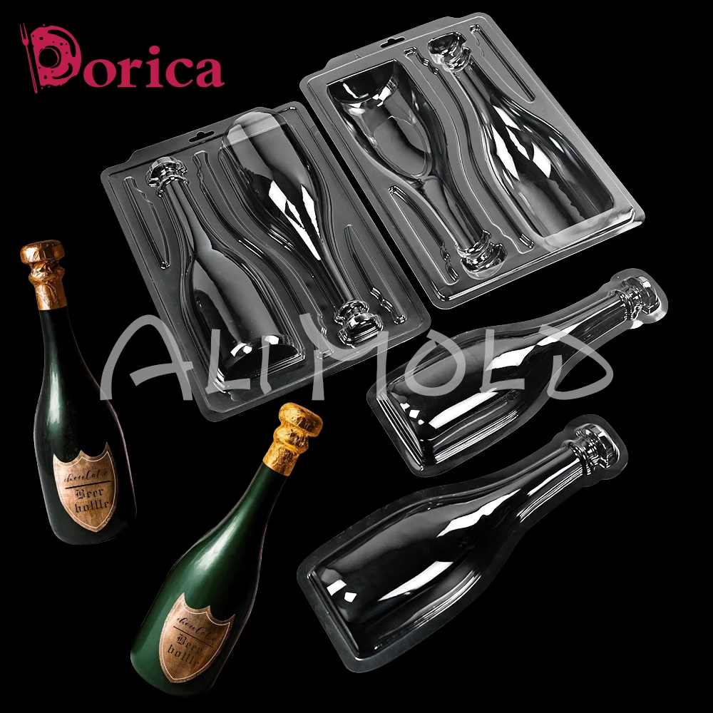 Champagne Beer Bottle Mold  Plastic Chocolate Mould DIY Buttercream Candy Cake Decorating Tools Kitchen Bakeware Accessories