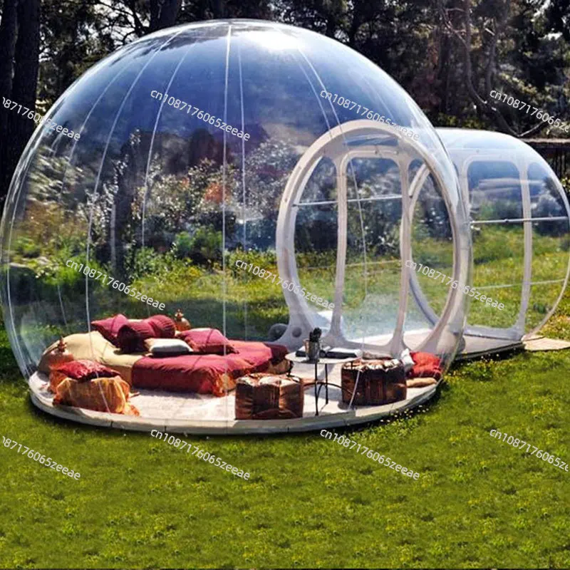 Outdoor Camping Inflatable Bubble Tent Large DIY Home House Backyard Camping Rain And Windproof Cabin Bubble Transparent Tent