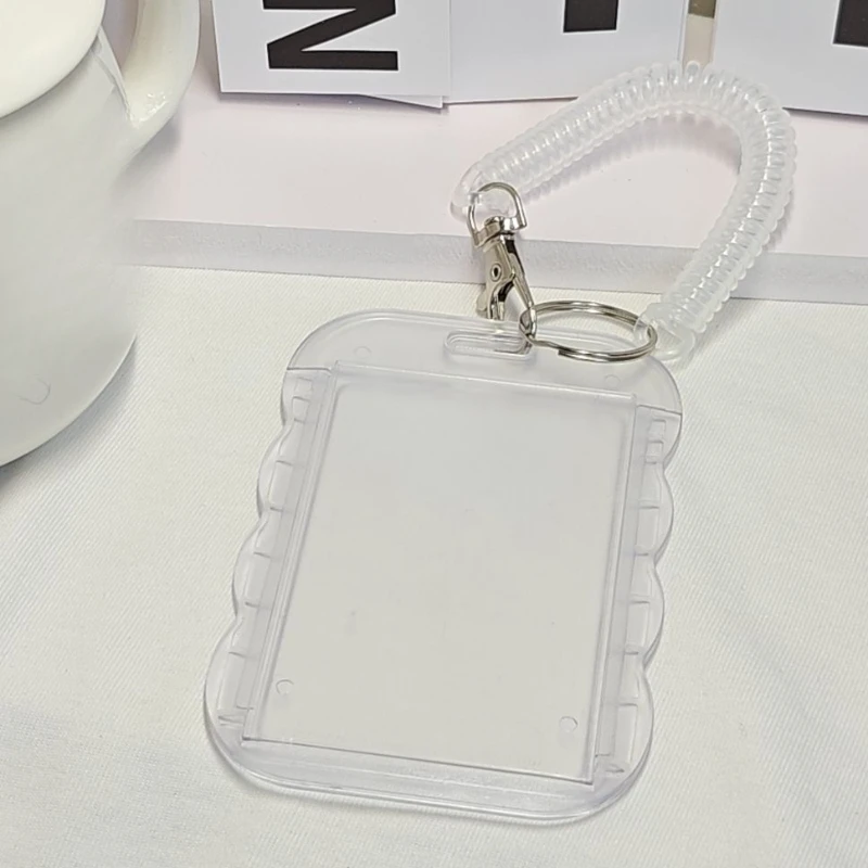 Photocard Holder Key Chain INS Ins Idol Photo Card Holder Decorative Student ID Badge Holder Girls Card Sleeves