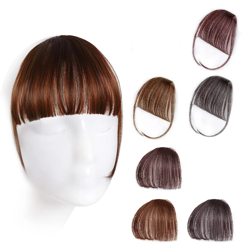 6 pieces of bangs clip hair extension air bangs curved bangs female daily wear