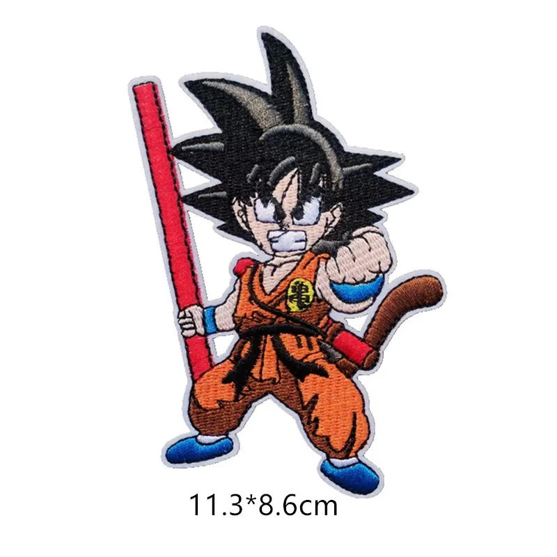 Patchs de personnages d\'anime japonais classiques pour vêtements, Dragon Ball, One Piece, badges de dessin animé, appliques de broderie, vêtements