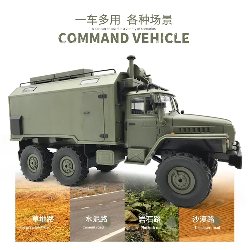 WPL 2.4G B-36 Remote Control Car 1:16 Simulation Car RC Car 6 Wheel Drive Soviet Ural Military Vehicle Truck Off-road Truck Toy