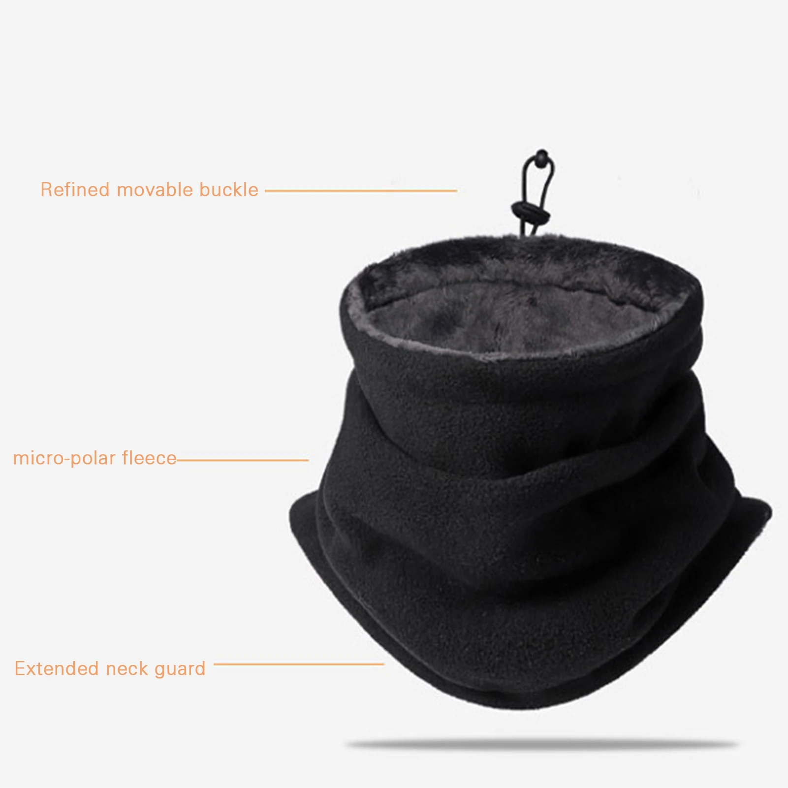 Unisex Outdoor Neck Warmer Winter Thick Warm Velvet Scarf For Cycling Skiing