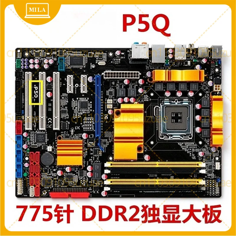 Used For Asus P5Q LGA775 ATX Mainboard P45 DDR2 SATA2 USB2.0, Need Independent Graphics Card