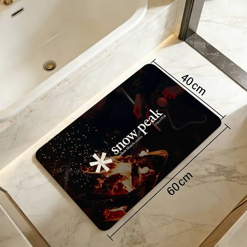 S-Snows logo Peak Room Mats Anti-slip Absorb Water Long Strip Cushion Bedroon Mat Household Carpets