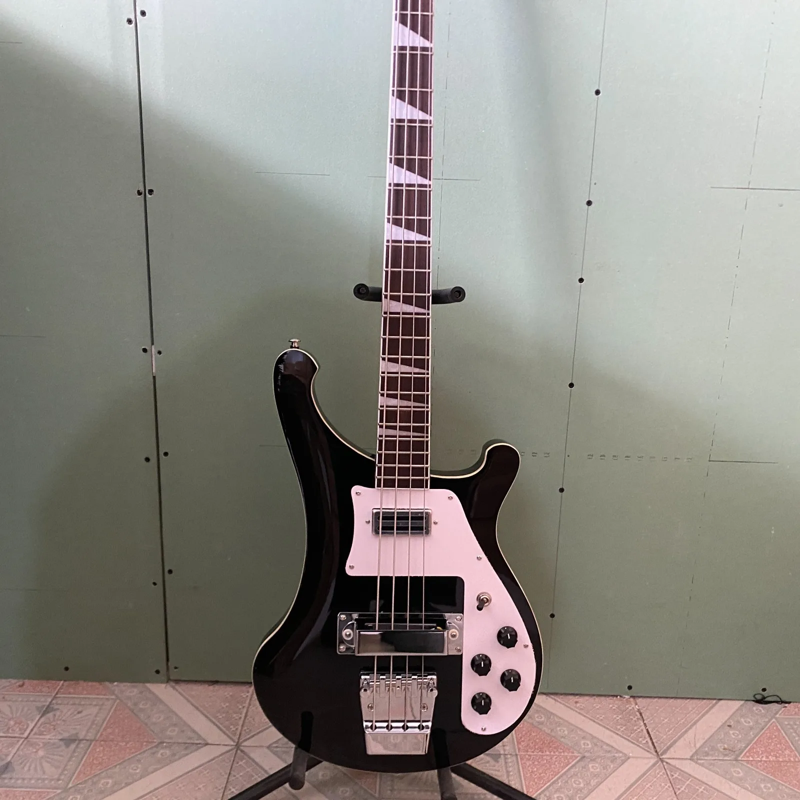 low price Black 4-String Rk 4003 Style  Bass Guitar Chrome hardware 2026