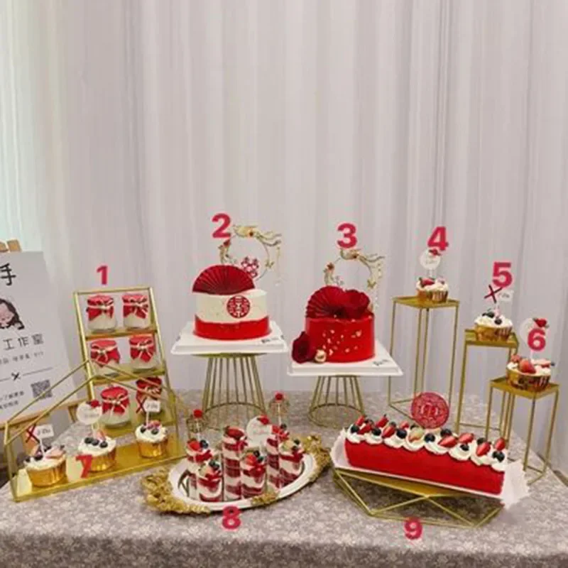 Elegant Dessert Display Stand Multi Tier Cake Plate Afternoon Tea Buffet Server for Wedding Party Decor