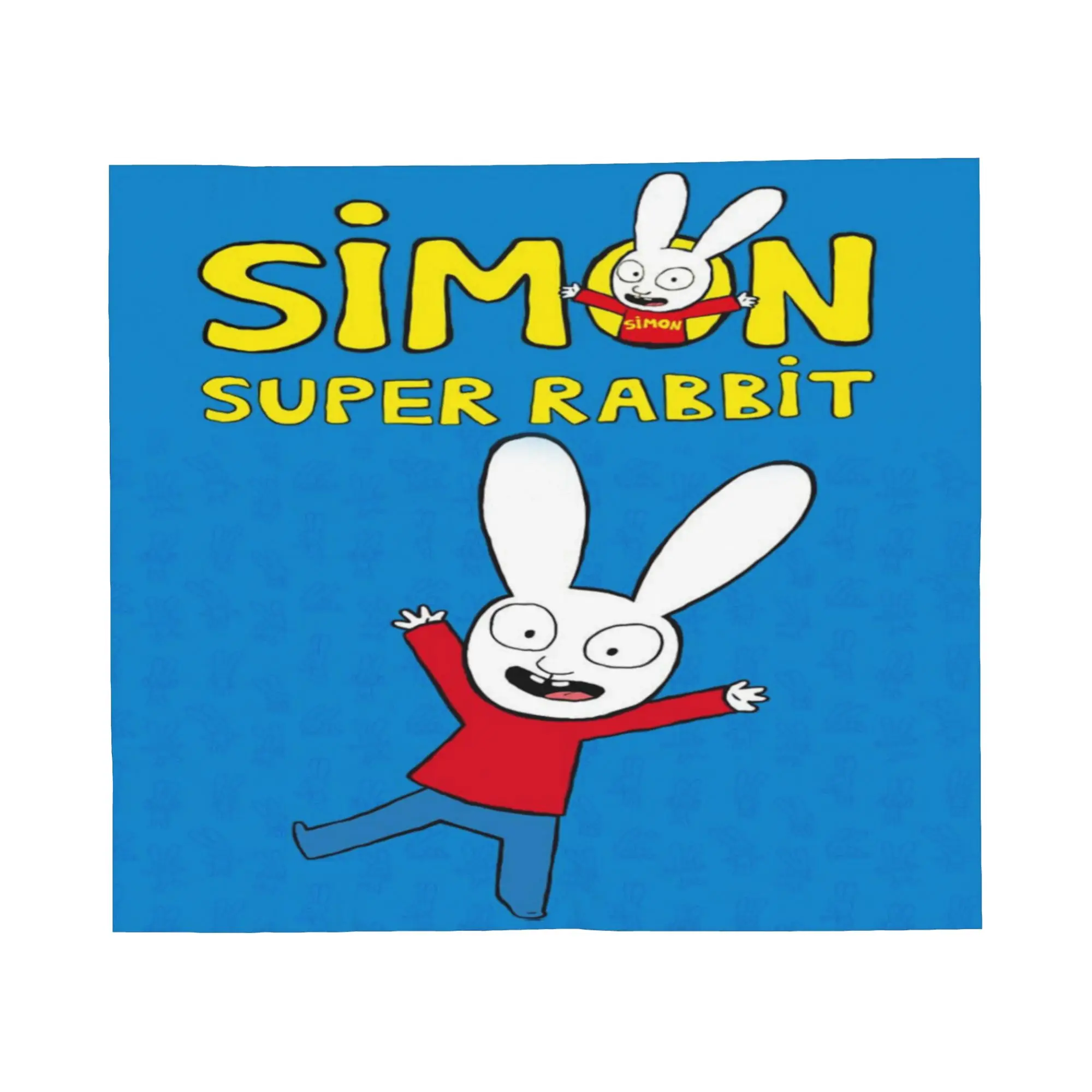Simon Super Rabbit Throw Blanket for Couch  Soft Fuzzy Plush Blanket 50x60 Inches Multiple Sizes Bedspread for All Seasons