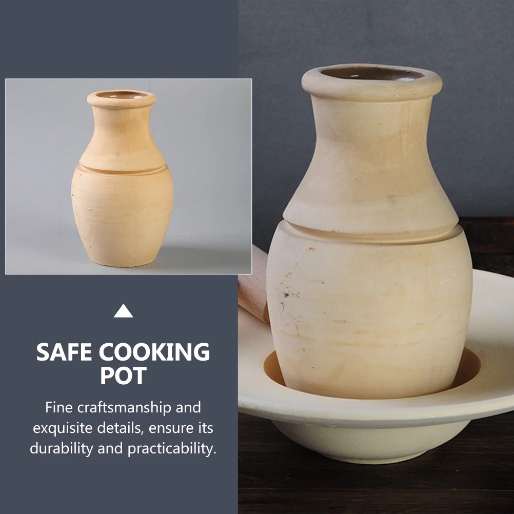 

1Set Charcoal Stew Stove Multipurpose Cooking Pot Outdoor Camping Earthenware Ceramic Soup Pot Kitchen Stew Supplies