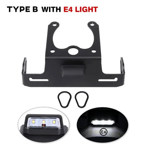 Держатель Номерного Знака YAMAHA FZ1N FZ1 FZ8 С LED-подсветкой, Черный, Из Алюминия T6 6061
