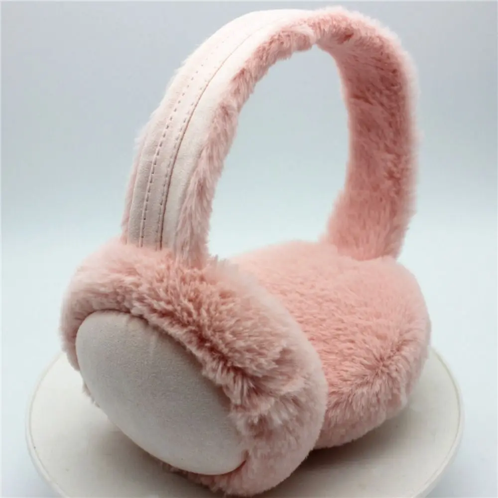 Outdoor Women Men Ear Warmer Fluffy Ear-Muffs Soft Plush Earmuffs Winter Warm Foldable Earflaps