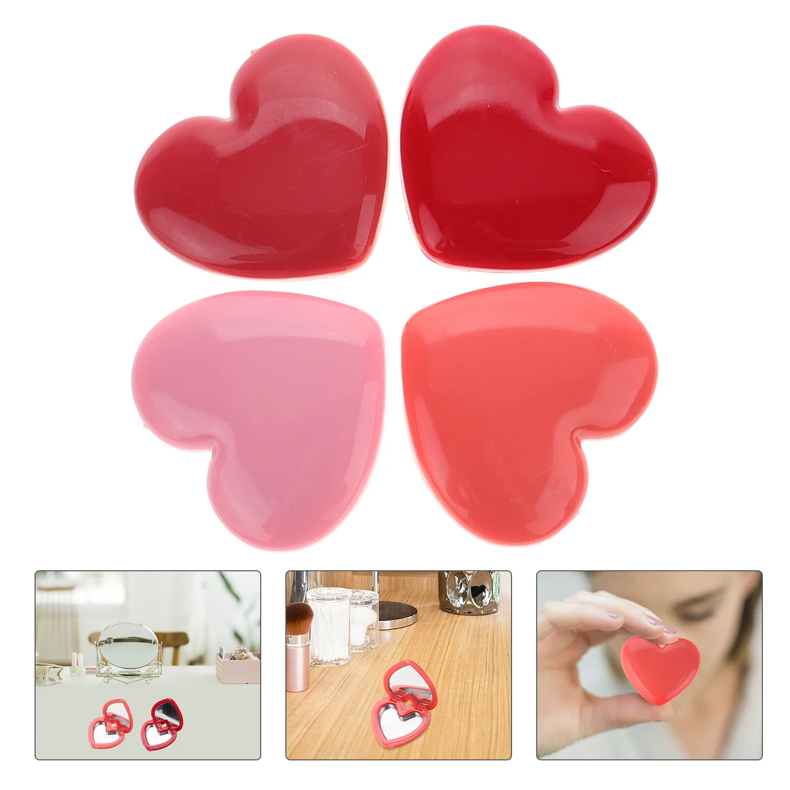 

Heart Shape 8Pcs Empty Makeup Palette for Eyeshadow Blusher Creams Refillable Travel Container with Mirror Organizer