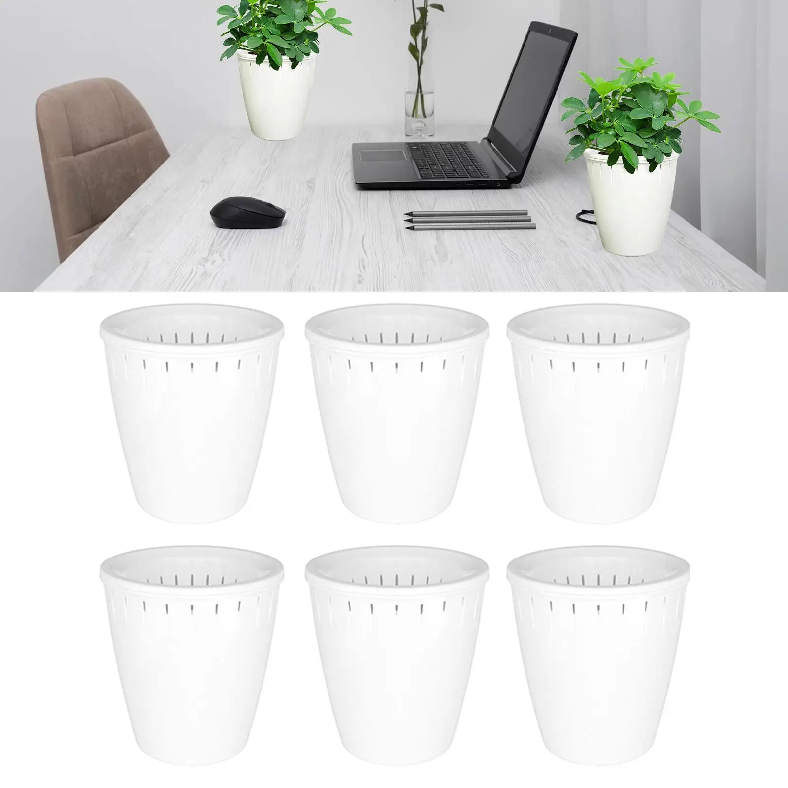 

Профессиональные кастрюли для самополива, 6x, с несколькими вентиляционными отверстиями, для дома, гостиной, внутреннего дворика, садоводства