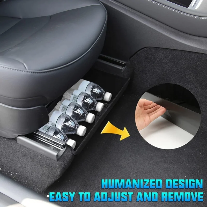 Under Seat Storage Box Multipurpose Driver Seat Storage Tray Car Accessories For Tesla