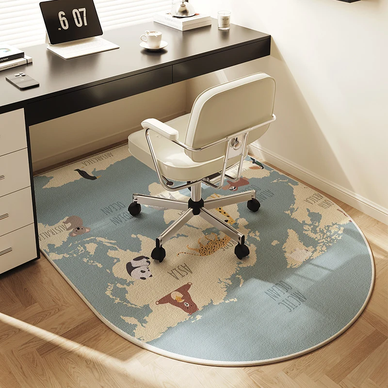 VIKAMA Under-chair Rug Protector with Exquisite Print Protection Mat Under Computer Desks and Chairs Carpet Home Decor Floor Mat