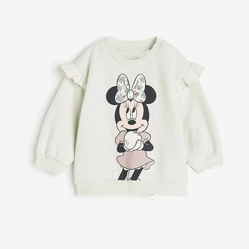 Long Sleeve Outfits Minnie Hoodies Leggings 2 Piece Set Girls Casual Loose Sweatshirt+Pants Toddler New Style Cute Tops Trousers