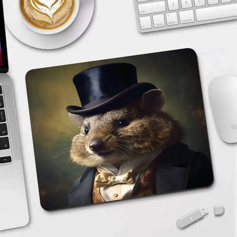 Steampunk Animals Royal Cat Sheep Dog Squirrel Rhino Game Mouse Pad For Small Size Gaming Mouse Pad Gamer Mouse Mats Desk Mat