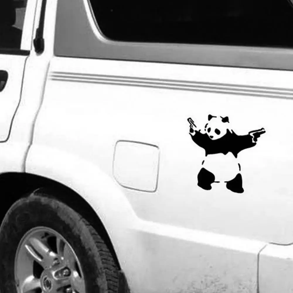 

Cartoon Panda Animal Vinyl Decal Sticker Auto Car Window Wall Bumper Decor car accessories наклейки на авто