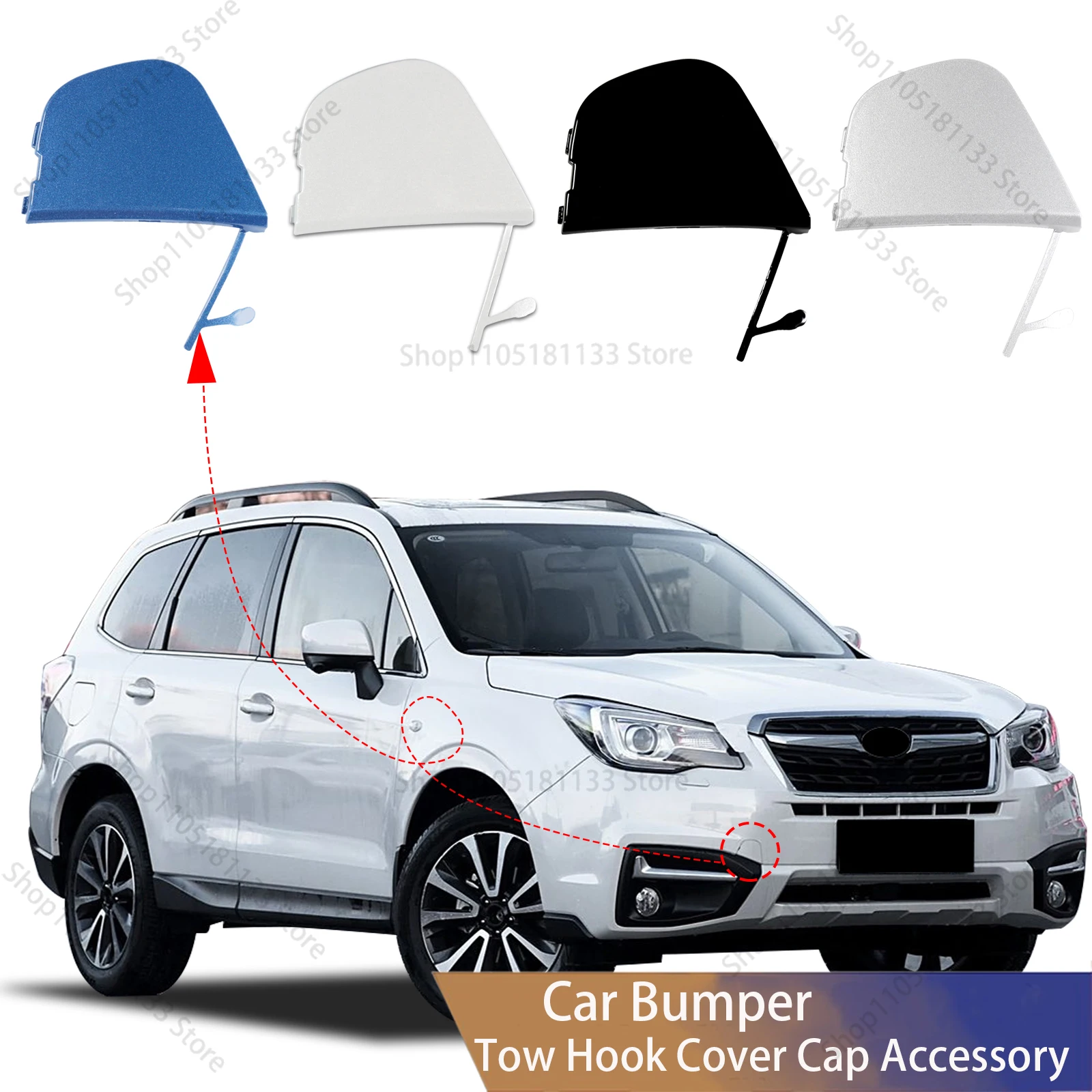 For Subaru Forester Front Tow Hook Cover Cap Towing Eye Exact Fit for 2016-2018 Forester SUV Models OEM Replacement 57731-SG220