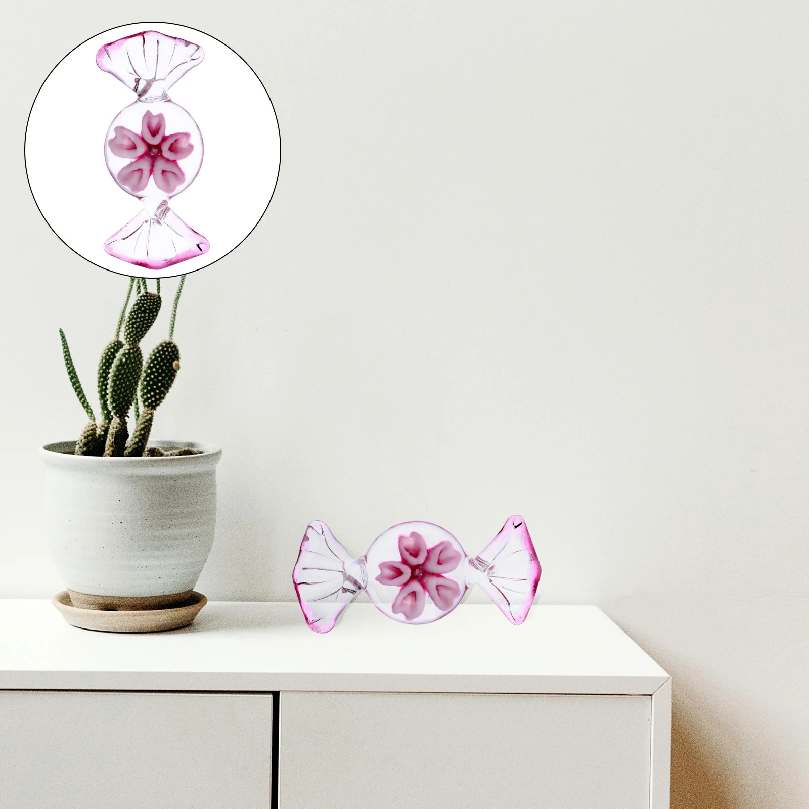 

Colorful Glass Candy Ornament Vivid Desktop Decoration Handmade Glass Candy Sculpture Simple Desktop Ornament Home Decoration