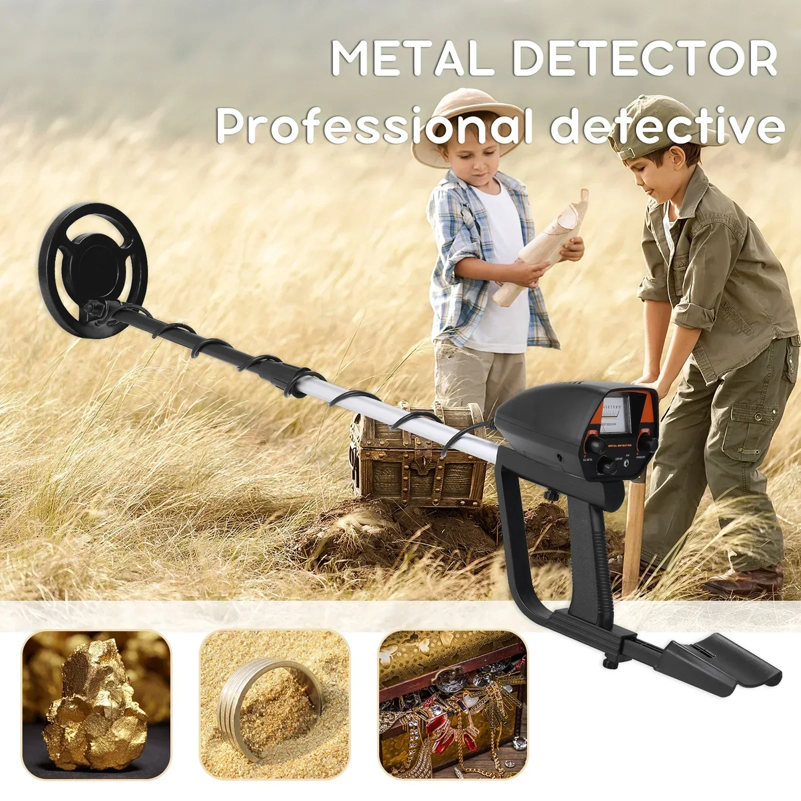 KKMOON MD 4030 Upgrade GC-1016A Professional Underground Wire Iron Metal Gold Detector Adjustable Tracker for Treasure Search