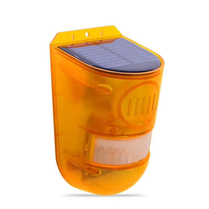 Solar Alarm Motion Activated Strobe Lights Waterproof Solar Alarm Light 2 Work Modes 110db Sound Security Siren Light For Home