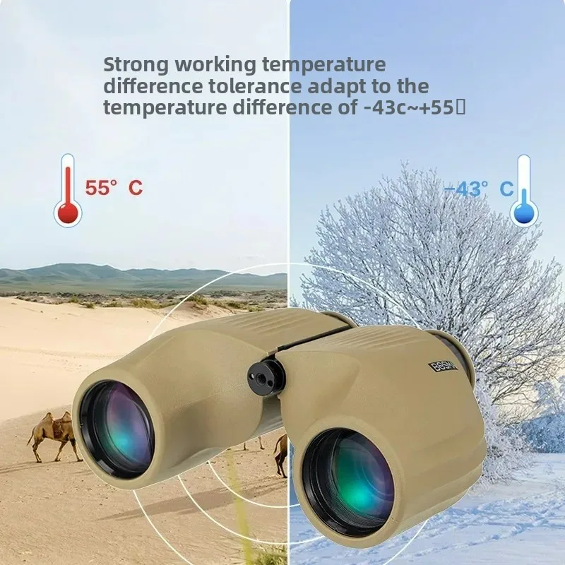 BOSMA Desert Fox 10X50 HD Binoculars High Magnification Low Light Night Vision Compact Roof Prism for Outdoor Sports Travel