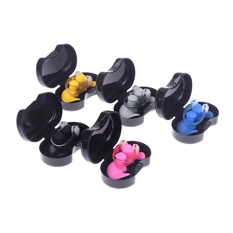 Silicone Swimming Earplugs with Nose Clip Set - Noise Cancelling Sleep Earplugs, Waterproof Soundproof Eco-Friendly Design