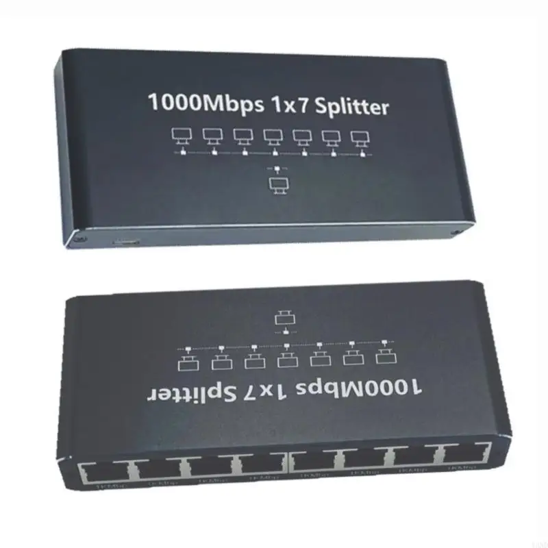 

7 Port RJ45 Gigabit Ethernet Splitter Adapters For Multiple Device Networking Expansion Y3ND
