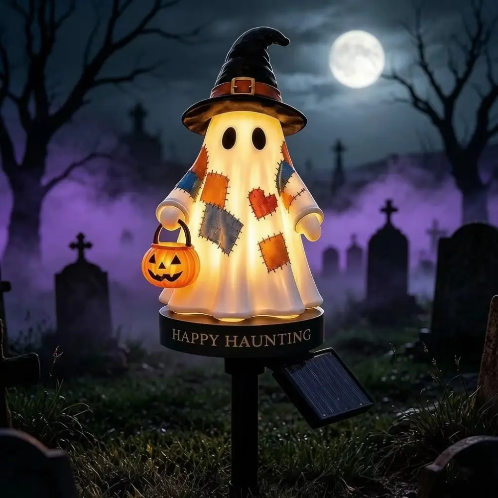 Waterproof Solar Garden Stake Lights LED Garden Light Auto On/Off Solar Lawn Light Ghost Shape Unique Shape