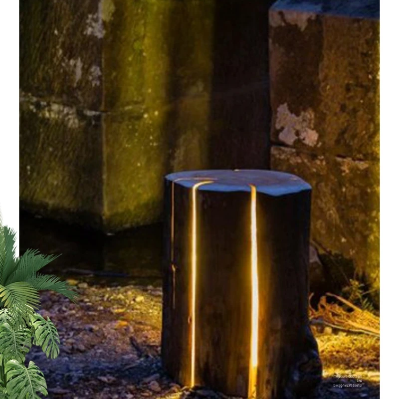 

Solar powered rural tree stump lawn light, outdoor waterproof lawn light, landscape light, park forest light