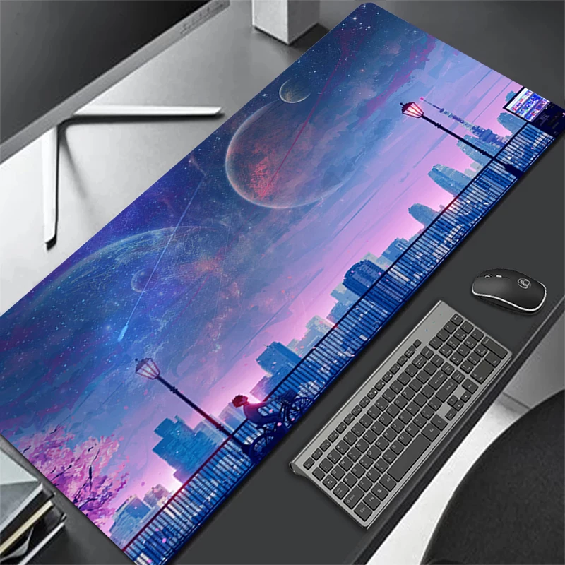 

Neon City Art XXL Mousepad Gaming Notbook Mouse Pad Gamer Mat PC Game Computer Desk Padmouse Keyboard Large Play Mats 800X300MM