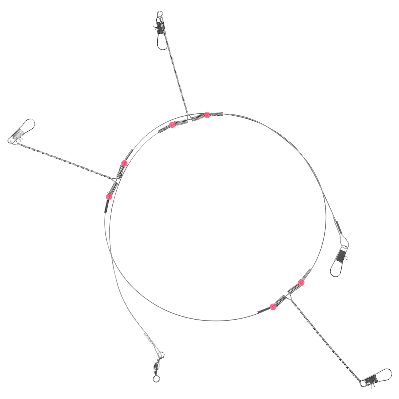 

3 Sets Balance Bracket Rigs Stainless Steel Wire Leaders Durable Fishing Tackle Sea Hooks Anti Tangling Spring Feeder Tracer
