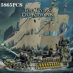 5865PCS The Flying Dutchman Pirate Ship Building Blocks Ghost Ship Model Bricks Assembling DIY Toys For Kids Birthday Gifts
