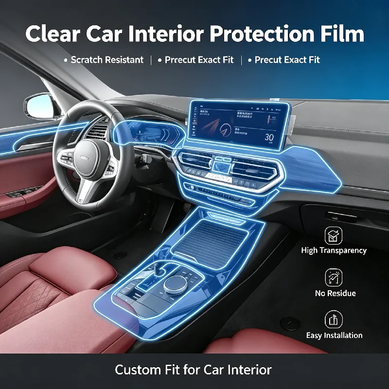 For 2023 BMW X3 full set center console film navigation instrument cluster gear shift modification interior trim film