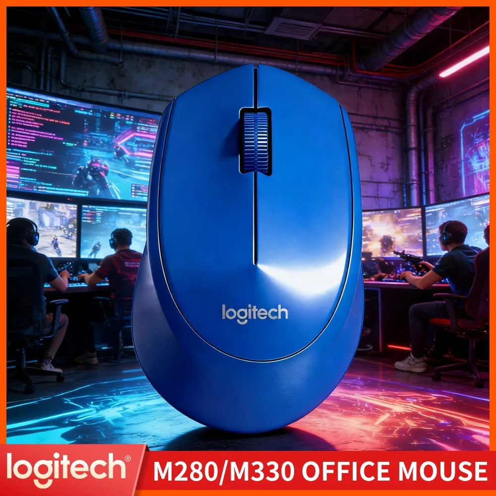 Logitech M280 Ergonomic Wireless Mouse 1000 DPI Precision Tracking 18-Month Battery 2.4Ghz For Home Study Windows