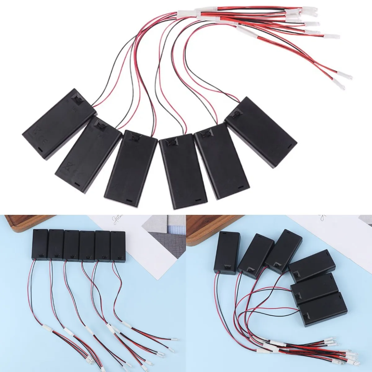 

1Set New LED Lamp Beads Small Night Light No. 5 Battery Small Bulb DIY Creative Model Light Battery Holder With ON-OFF Switch