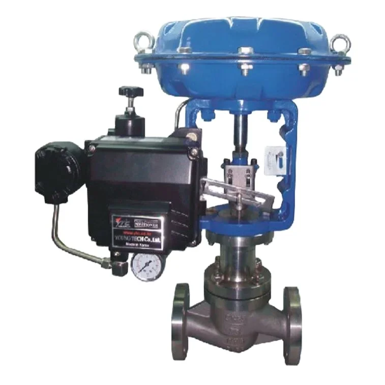 T86 Flow Pneumatic actuated diaphragm type single seated control valve